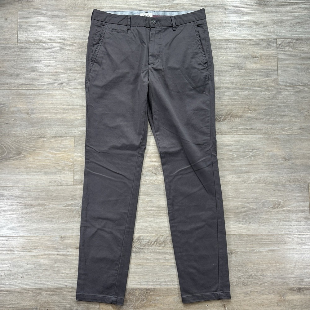 Perk Feel Good Chinos 32x32 Gray Slim Fit Stretch Cotton Twill Pants